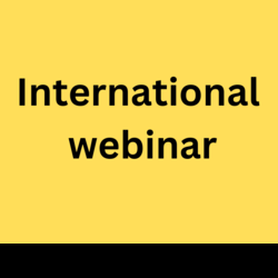 International webinar poster International webinars