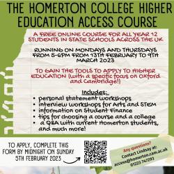 Poster for Higher Education Access Course