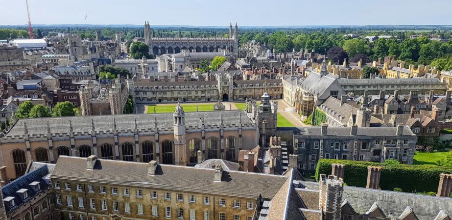 Cambridge Colleges from the sky