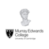 Image of a marble sculpture of a man's head sitting above the Murray Edwards College logo and crest